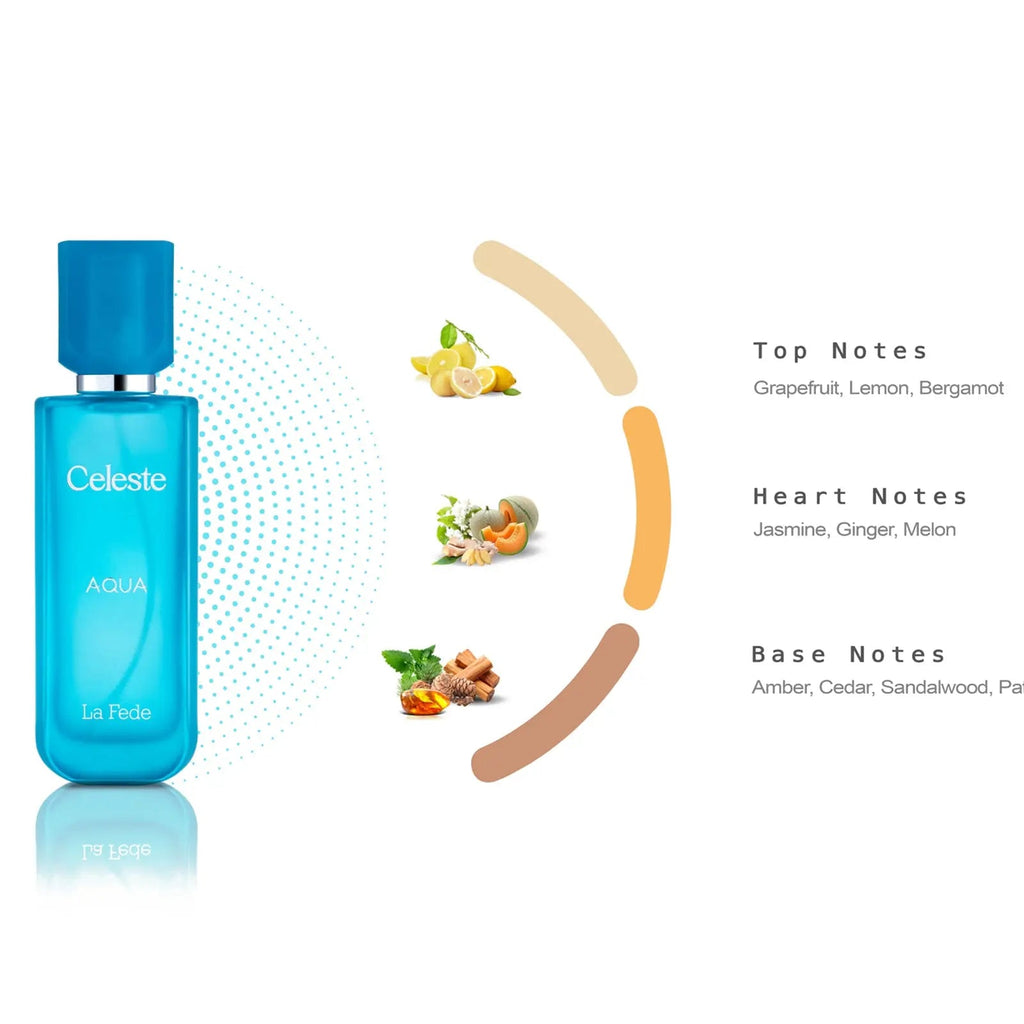 La Fede Celeste Aqua Perfume 100ml EDP Khadlaj