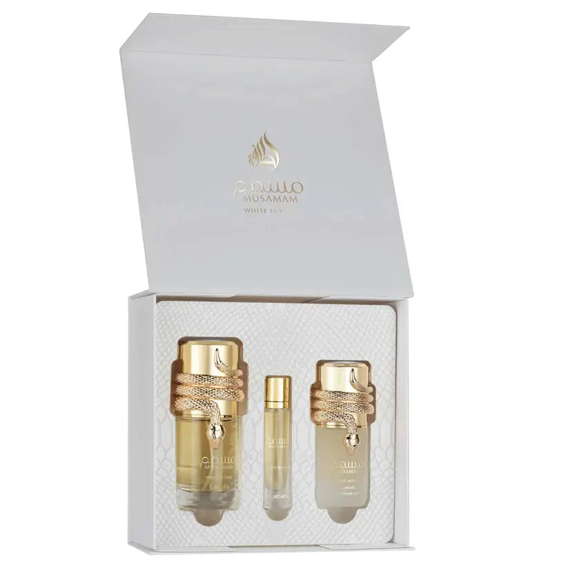 Musamam White Intense Gift Set 100ml + 12ml + Hairmist Lattafa