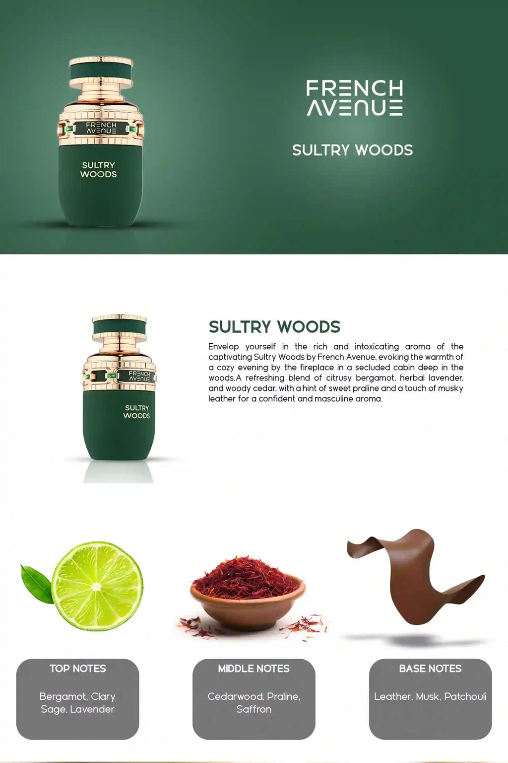 Sultry Woods Perfume 80ml EDP French Avenue