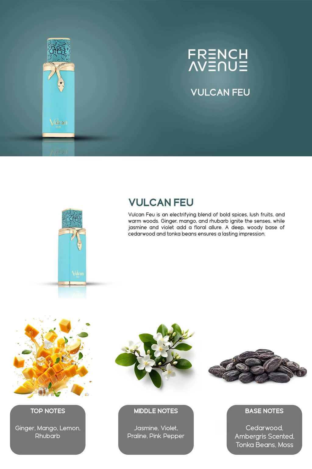 Vulcan Feu Perfume 100ml EDP French Avenue