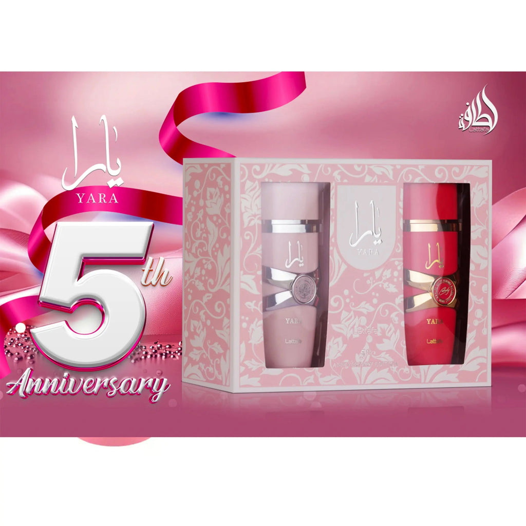 Yara 5th Anniversary Edition Gift Set Lattafa Yara and Yara Candy